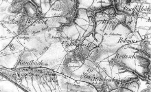 Dresden-Unkersdorf. Ausschnitt aus: Oberreit Sect. Dresden, 1821/22
