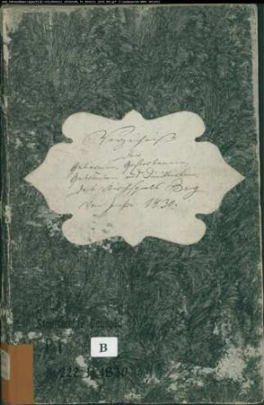 Kirchenbuchduplikat der evangelisch-lutherischen Marien-Gemeinde Herford (Stift Berg), Kreis Herford (GHT 1830). (Gemeinde: Evangelisch-lutherische Marien-Gemeinde Herford (Stift Berg))