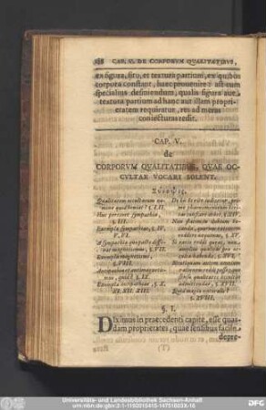 Cap. V. de Corporum Qualitatibus, Quae Occultate Vocari Solent.