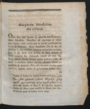 Margarita Mirabilium Ibn elVardi