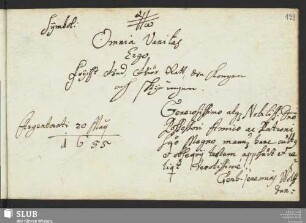 Bl. 199r: Gerhard Jeremias Wolf. Straßburg, 1655.