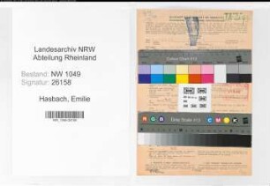 Entnazifizierung Emilie Hasbach , geb. 20.07.1896 (Postbeamter)