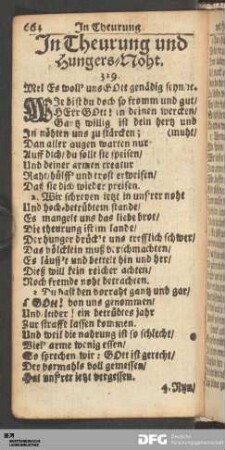 In Theurung und Hungers-Noht.