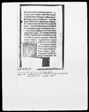 Psalterium und Diurnale — Initiale Q (uid gloriaris), Folio 44recto