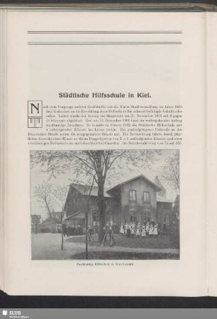 Städtische Hilfsschule in Kiel
