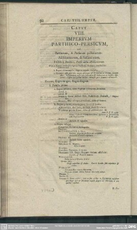 Caput VIII. Imperium Parthico-Persicum, vel Parthorum, & Persarum posteriorum: Aschkaniorum, & Sassaniorum