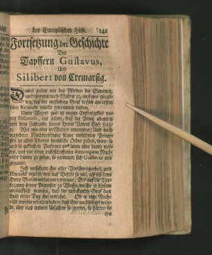 Fortsetzung der Geschichte Des Tapffern Gustavus, Und Silibert von Cremarsig.