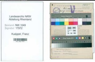 Entnazifizierung Franz Kuepper , geb. 30.06.1902 (Koch)