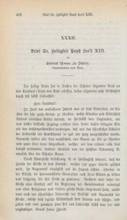 408-414 Brief Sr. Heiligkeit Papst Leo's XIII. an Cardinal Monaco La Valetta, Generalvicar von Rom