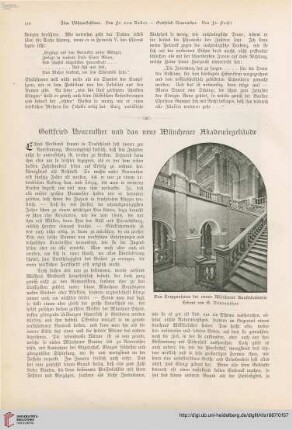 Gottfried Neureuther und das neue Münchener Akademiegebäude
