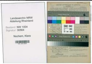 Entnazifizierung Klara Nochem , geb. 24.10.1915 (Verw.Angestellte)