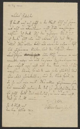 Brief an Albert Gustav Heydemann und Ludwig Eduard Heydemann : 02.1829
