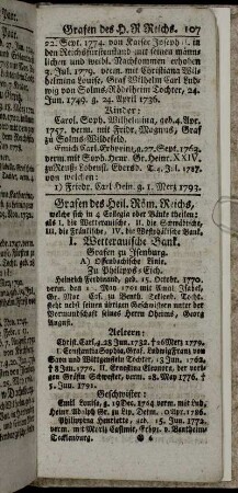 Grafen des Heil. Röm. Reichs,[...]