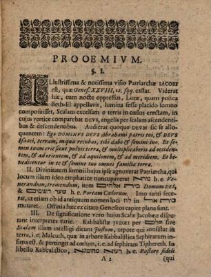 Diss. theol. de visione apostolica scalae Jacobaeae, ad illustrandum Christi effatum Jo. capt. I, vers. LI. oder Von der Himmels-Leiter Jacobs
