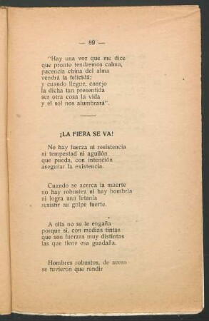 ¡La fiera se vá!