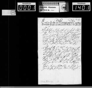 Weihnachts- und Neujahrsschreiben 1724 und 1724/1725
