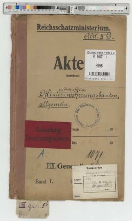 Offiziers- und Unteroffizierswohnungsbauten im besetzten rheinischen Gebiet: Allgemein