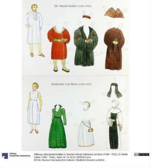 Katharina von Bora (1499 - 1552). Dr. Martin Luther (1483 - 1546).