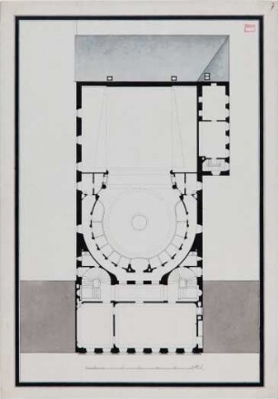 Theater in Koblenz - Grundriss des ersten Obergeschosses und des ersten Ranges