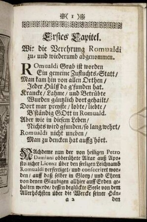 Erstes Capitel – Vierdtes Capitel
