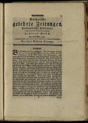 Zehntes Stück, den 9ten Merz 1793.