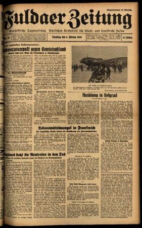 Ausgabe vom Dienstag, den 06. Februar 1940.