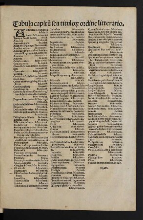 Tabula capitum seu titulorum ...