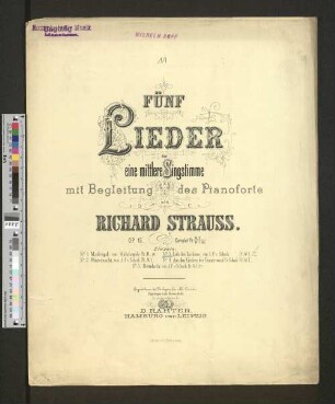 Nr. 3: Lob des Leidens : für mittlere Singstimme mit Begleitung des Pianoforte; op. 15