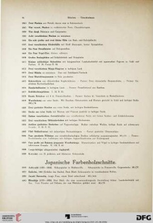 Japanische Farbenholzschnitte (Nr. 1890-1920b)
