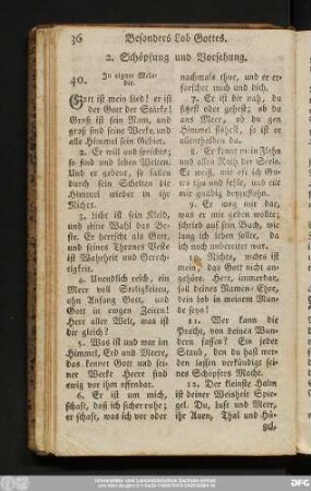 2. Schöpfung und Vorsehung.