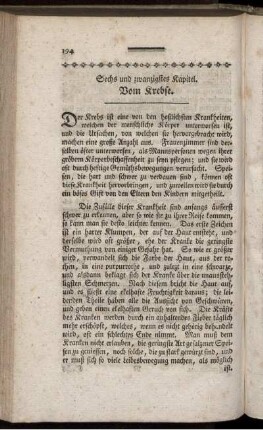 Sechs und zwanzigstes Kapitel - Vier und dreißigstes Kapitel.