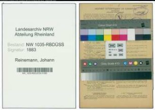Entnazifizierung Johann Reinemann , geb. 10.08.1893 (Labortechniker)