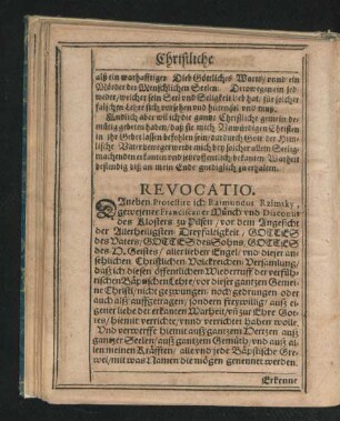 Revocatio.