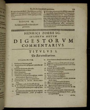 In Librum Sextum.