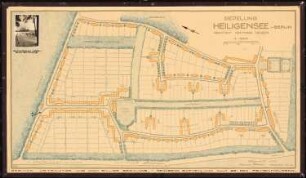 Bau einer Siedlung für die gemeinnützige Kleinhausbaugesellschaft, Berlin-Heiligensee: Grund- und Lageplan 1:1000 (Druck von Inv.Nr. 21115)