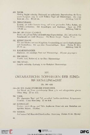 XIV. Ostasiatische Töpfereien der Sung- bis Ken- Lung- Zeit (Nr. 566-656)