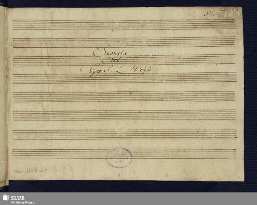 N°1 Suonata del Sigre S.L.Weiss. [Suite c-Moll]