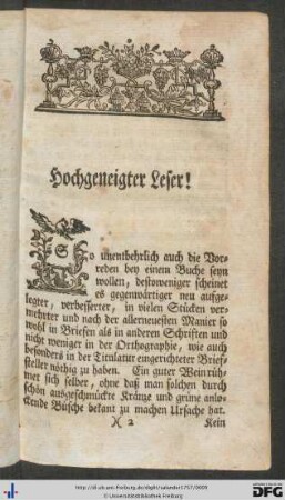 Hochgeneigter Leser!