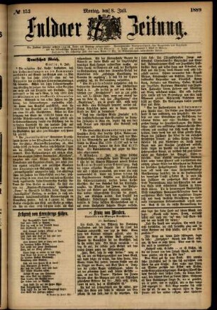 Ausgabe vom Montag, den 08. Juli 1889.