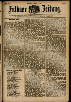 Ausgabe vom Montag, den 08. Juli 1889.