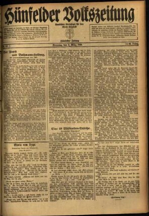 Ausgabe vom Dienstag, den 09. März 1920.