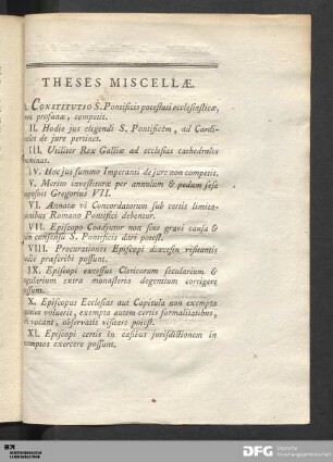 Theses Miscellæ.