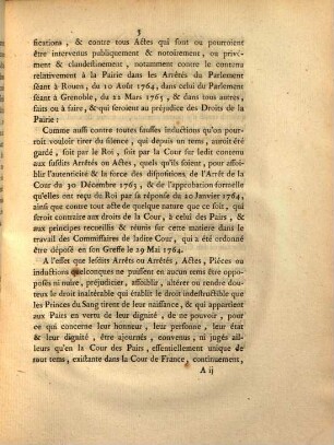 Arrest De La Cour De Parlement : Extrait Des Registres Du Parlement. Du vingt-six Avril mil sept cent soixante-cinq