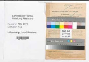 Entnazifizierung Josef Bernhard Hillenkamp , geb. 19.09.1901 (Landgerichtsdirektor)