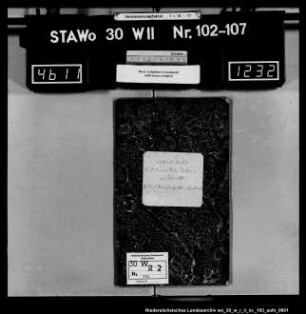 Zivilstandsregister Barum mit Cramme (Kanton Wolfenbüttel)
