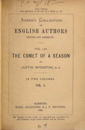 The comet of a season, 1