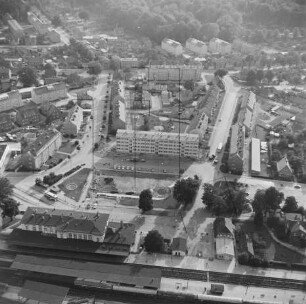 Wohnbebauung am Bahnhof von Ludwigslust : Blickrichtung Südwesten