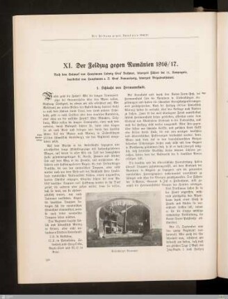 XI. Der Feldzug gegen Rumänien 1916/17