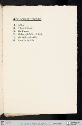 Alvin Langdon Coburn [list of plates]