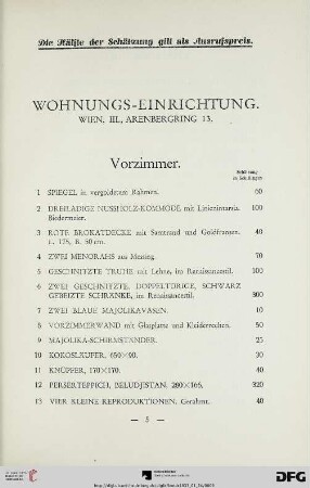 Vorzimmer (Nr. 1-13)